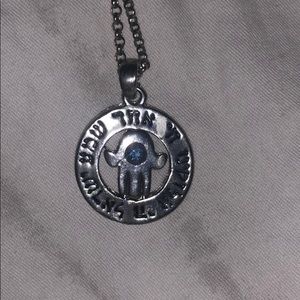 Silver hamsa necklace
